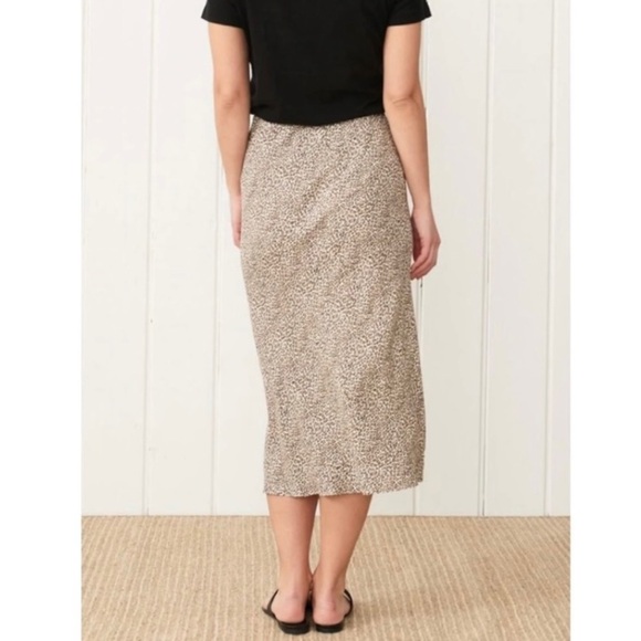 NWT Jenni Kayne Women's Leopard Midi Slip Skirt - Picture 2 of 12